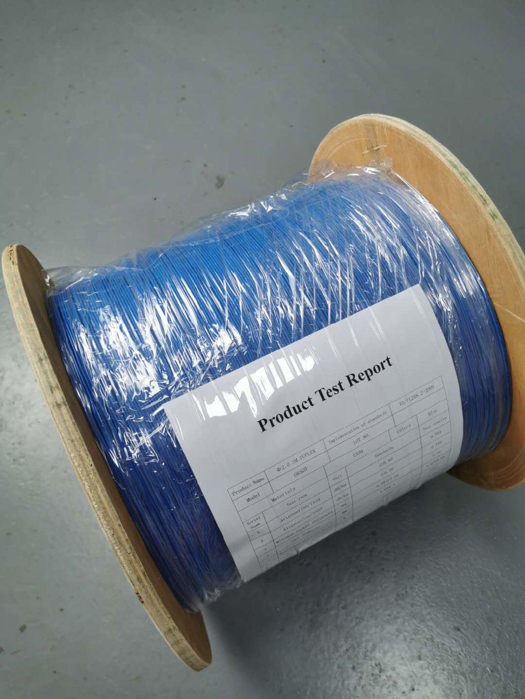 Indoor Fiber Optic G652D Duplex 2.0mm Cable