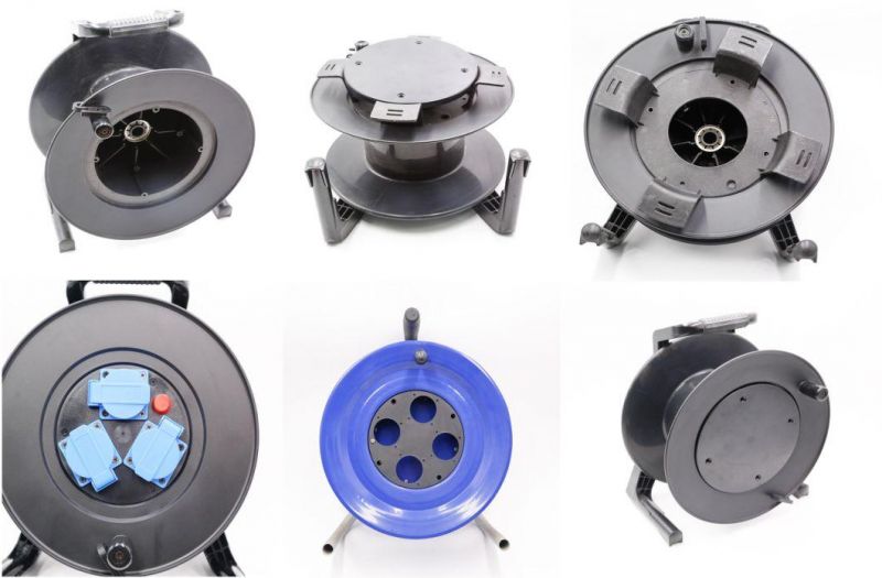 Cable Reel Schuko Plug with VDE Cable H05VV-F 3G1.5mm2 25/50m Euro 4-Outlet Sockets