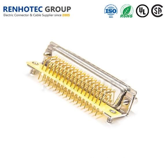 Right Angled 50 Pin Male D Sub Connector Monitor