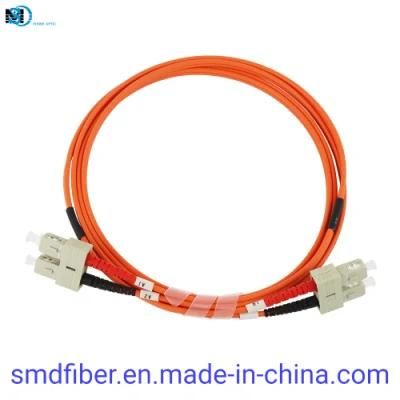 Orange Color Multimode Fiber Optic Patch Cord with Sc/Upc-Sc/Upc Connector