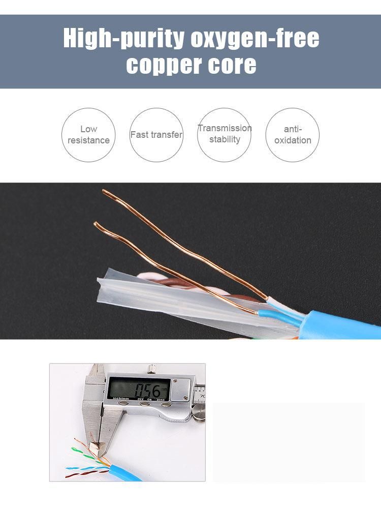 UTP CAT6 23AWG Oxygen Free Copper 0.56mm Data LAN Cable