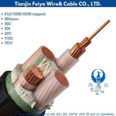 Yjv 0.6/1kv Cu Conductor XLPE Insulation PVC Sheathed Copper Power Cable