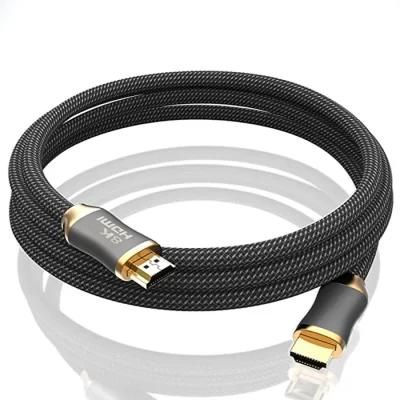 Factory Kabel HDMI 2.1 Ultra HD High Speed 8K60Hz 4K120Hz Zinc Braid Gold Plated HDMI2.1 Cable Hot sale products
