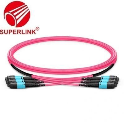 Fiber Optical Patch Cord Cable Jumper MTP 12 Om4 Multimode Trunk Cable