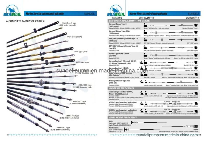 YAMAHA Honda 33c 43c Remote Marine Outboard Engine Control Cable Throttle Cable Boat Cable