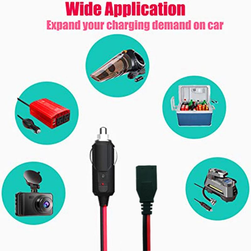 High Quality 3-Pin Plug DC 12V Power Cord with Lighter Plug for CB Radios