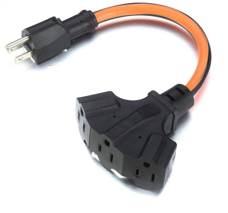 Us Heavy Duty 3 Prong Extension Cord with 3 Outlets