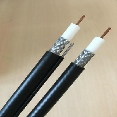 60% Braiding Coverage Rg11 Coaxial Cable with Messengers