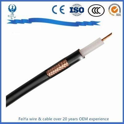 CCA CATV RG6 Rg58 Rg59 Rg11 Coaxial TV Signal Cable with RF Compression Connector
