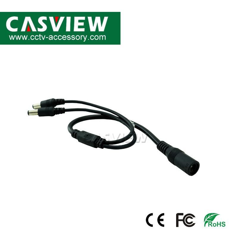 Cable DC 1 Female to 2 Male Plug Power Jack Adapter Connector for CCTV Camera LED Strip Light 2 Splitter