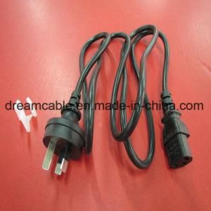 6FT Black SAA Nsw as 3pin Power Cord Australia