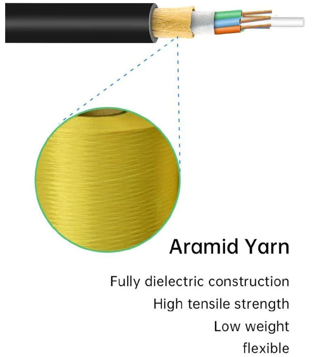 FTTH FTTX Fiber Outdoor Indoor 2/4/6/12/24/48/96 Core Sm/Dm/mm G652D/G657A1 Flat ADSS TPU Fiber Optic/Optical Drop Cable