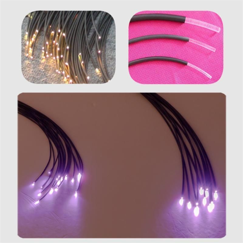 Optical Fiber Line End Luminous Line 2.0mm Black Skin Light Guide Fiber Plastic Optical Fiber