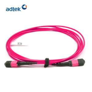 MTP-MTP Female to Female 10/40g Om4 12/24 Fibers 3m PVC/LSZH Violet Trunk Cable