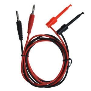 4mm Straight Banana Plug to Test Hook Clip Probe Cable Lead for Multimeter Test Equipment