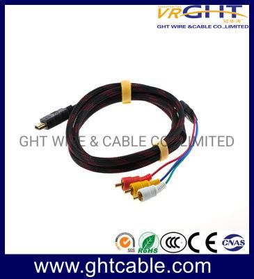 1.5m/1.8m High Quality 3RCA to HDMI Male to Male AV Cable