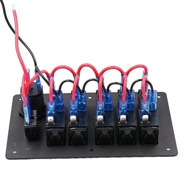 LED Rocker Switch Panel Fuse for Car Caravan Marine Boat