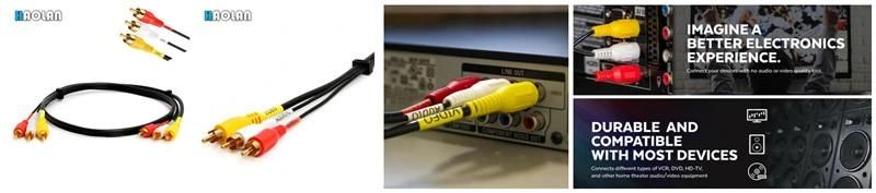 RCA Stereo Cable, 3 RCA Male to 3 RCA Male Cabel 3FT