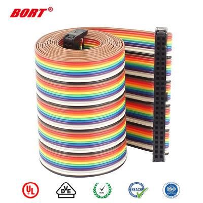 UL2468 Multi Cores Flat Ribbon Wire with Colorful PVC Insulated for Electric Machine Internal Connection
