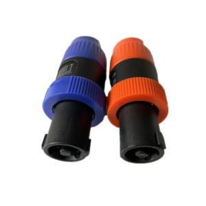Speaker Connector Brigtht Color Nl4 4 Pole Blue Speakon Plug Male Connector