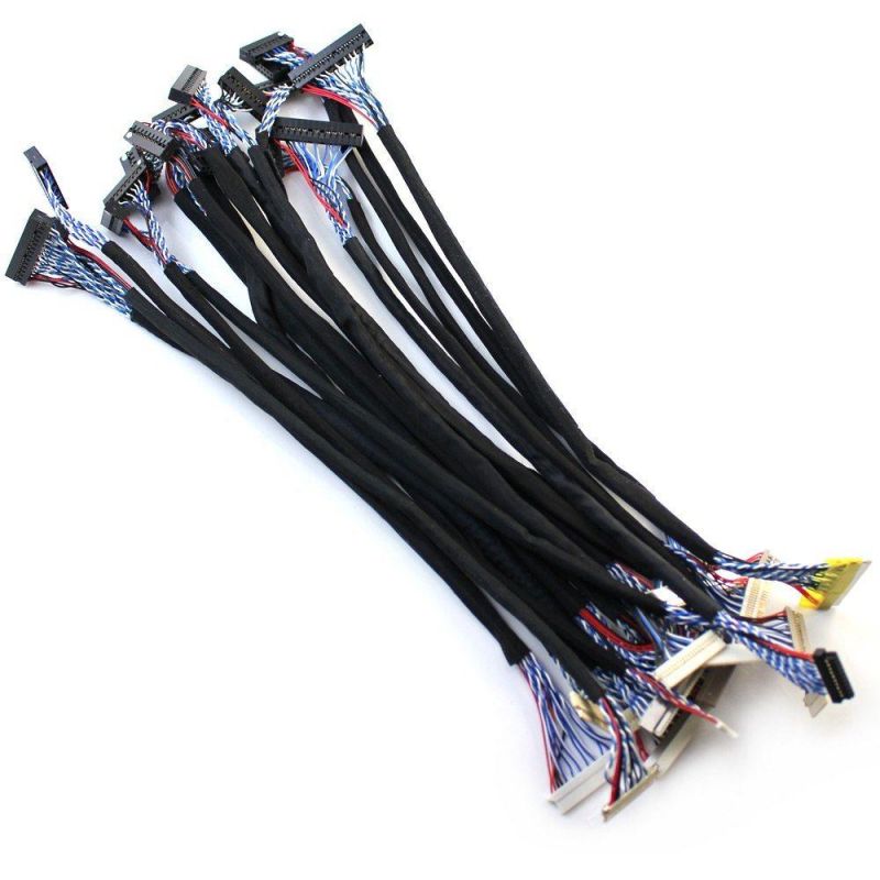 OEM ODM RoHS Compliant Electrical Custom 30 40 50pin Lvds Cable for LCD Panel