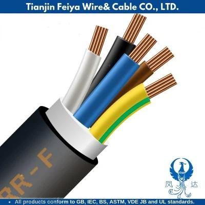 Nyy H07z-R Building Wire CE Certified VDE 3X1.5mm2 LSZH Halogen Free Rubber Flexible Cable H07rnf H07zzf Power Cable