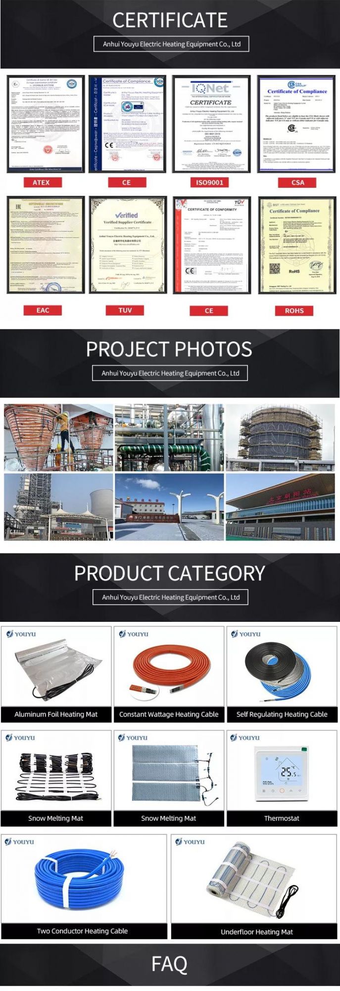 Pipe Frost Protection Heat Cable