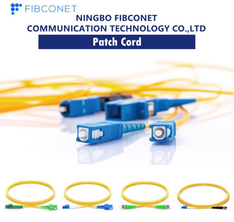 FTTH Single Mode 9/125 Sc/Upc Sc/Upc PVC LSZH Fiber Optic Patch Cord/Fiber Jumper/Patchcord
