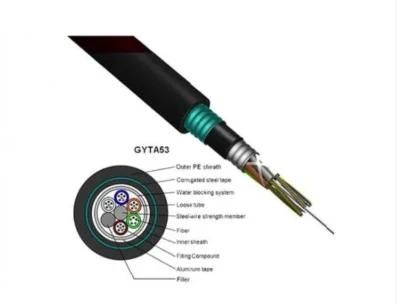 GYTA Optical Fiber 24 Fibers Single-Mode Double Armored Double Jackets Stranded Network Cable