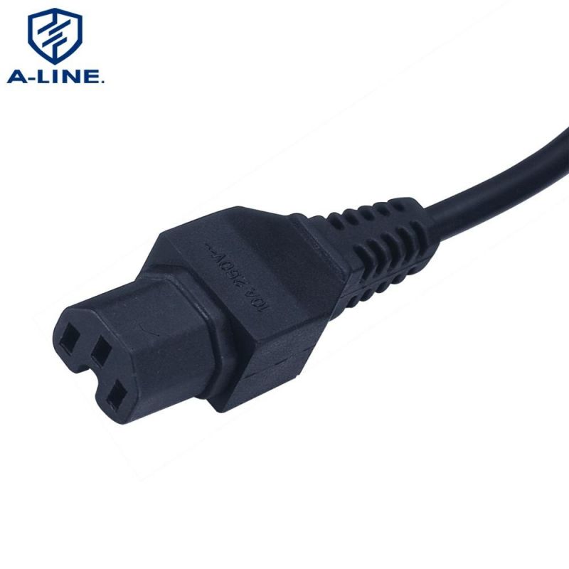 Eurpe VDE Approved 3 Pins IEC320 C15 Female Cord (AL185)