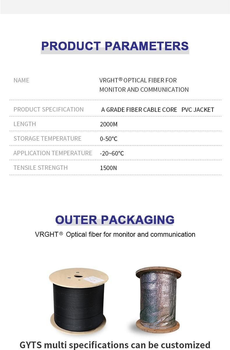 Factory Price 12/24/48/96 Core Armored Outdoor Fiber Optical Cable GYTA/GYXTW/GYTS/Gyfts Communication Cable Manufacturer