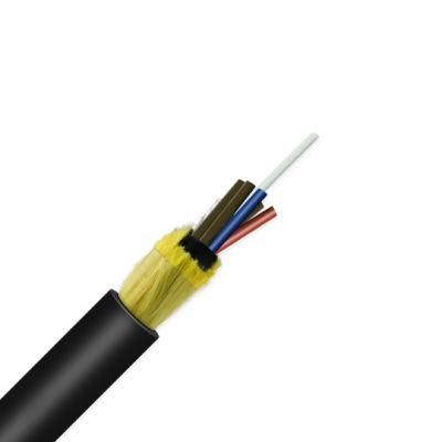 Double Jacket Self-Supporting G652D Span 100 200 ADSS 24 48 Core Aerial Single Mode Fiber Optic ADSS Cable