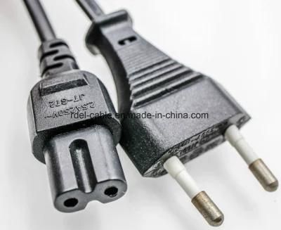 Italy Imq Certified Power Cord, Italy Two Heart Plug, Italy Two Round Pin Plug 250V 10A