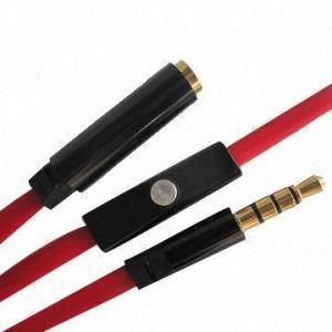 Headset Hands Free 3.5mm Extender Audio Cable with Microphone