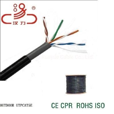 Outdoor Double Jacket 24AWG Copper 100m Test Pass UTP Cat5e