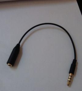 Black PVC Audio Cable with Gold Head