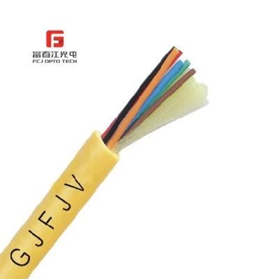 Indoor Single Mode Multi Core Tight Buffer Branch Cable Break out Cable 5-4 8 12 24 Core Flat Fiber Optic Cable