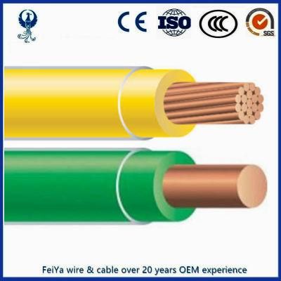 CSA Certified T90 Nylon Twn75 600V 90c Cu PVC Insulated Nylon Covered Building Wire and Cable