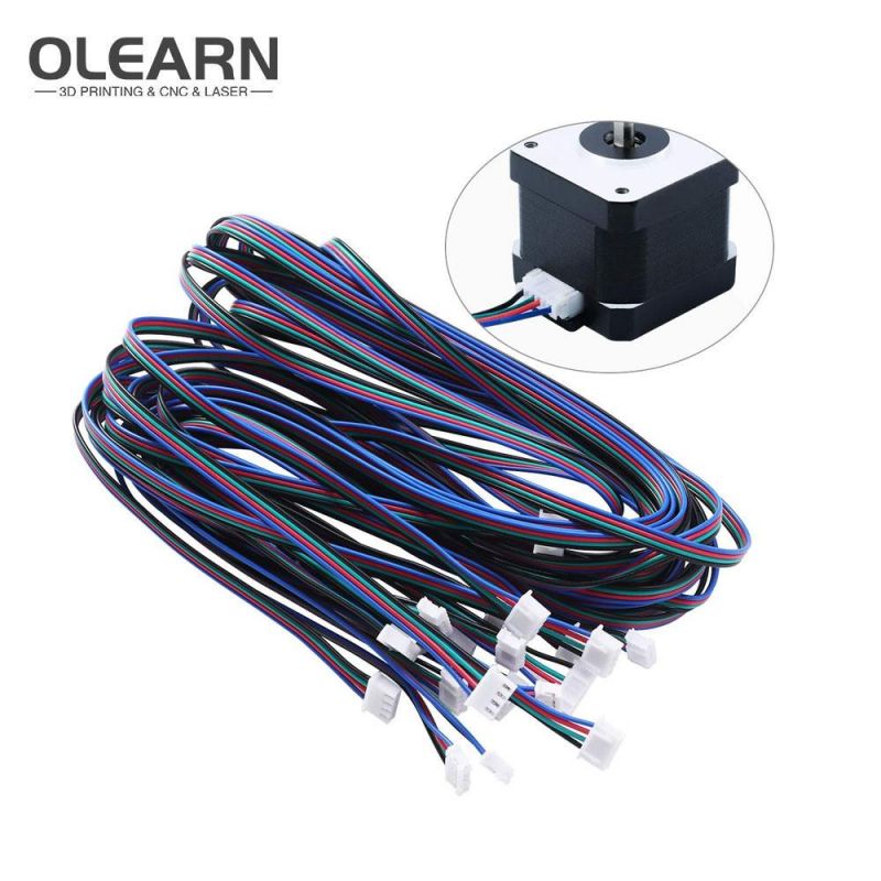 Olearn 3D Printer Motor Connector 4PCS/Lot DuPont Line Xh2.54 4pin to Xh2.0 6pin White Terminal 4pin Stepper Motor Cable