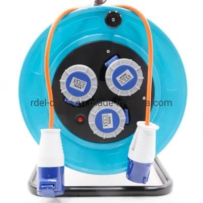 IP44 Cable Reels with Extension Cords Industry Heavy Duty Europe Schuko Ce