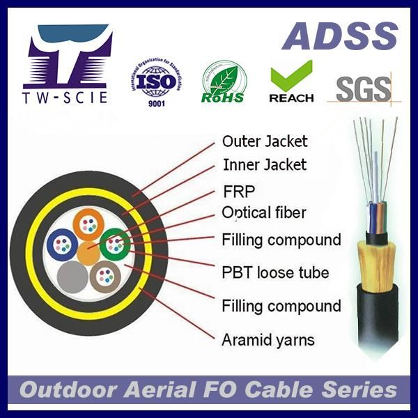 2-144 Core All-Dielectric Self-Supporting Optical Fiber Cable ADSS