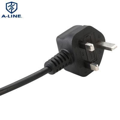VDE Approved UK Type 3 Pins Power Cord Without Fuse
