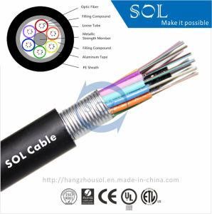 Outdoor Single Mode Aluminum Armor GYTA Fiber Optic Cable