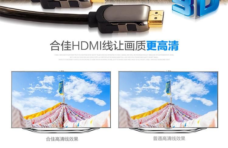 High Speed HDMI Cable Pure Copper HDMI 4K Cable 1.5m Gold Cable
