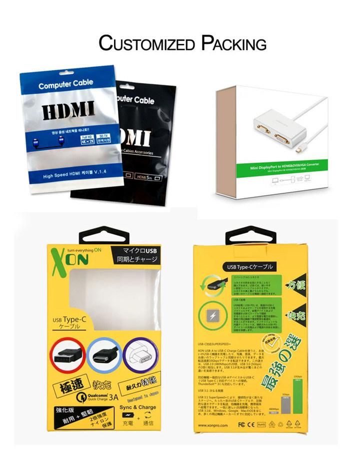 Certified Latest HDMII High Speed 48Gbps Support Dynamic HDR TDR Test 8K 60Hz 4K 120HzHigh Quality Scannable Label Support 4K@6