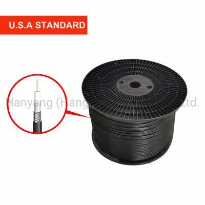 Aerial Cable RG6 Coaxial Cable with 2 Power Cable Rg59/RG6 Crimping Tools for Wire End Sleeves 1000FT