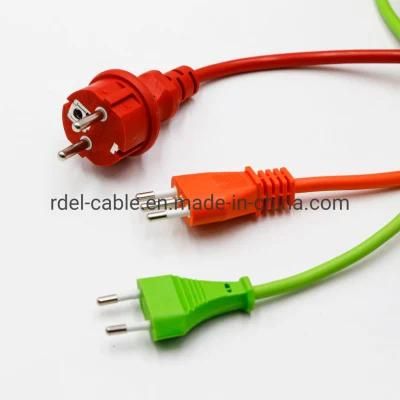 10A 250V Italy Imq Approval Chile Power Cord Cable with 3 Pin
