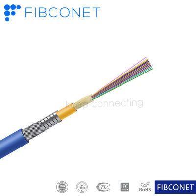 Manufacture Single Mode 1 2 4 12 24 48 Core Gjsfjv Indoor Armored Optical Fiber Cable