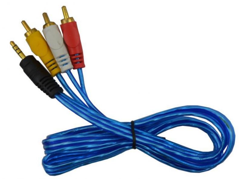 3.5mm-2/3RCA Audio Video Transparent Cable RCA Cable