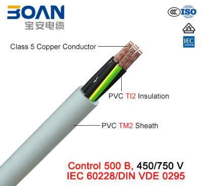 Control 500 B, Control Cable, 450/750 V, Flexible Cu/PVC/PVC (IEC 60228/DIN VDE 0295)